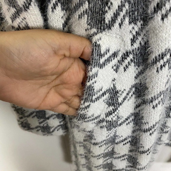Melloday Women’s NWT Brushed Houndstooth Long Open Cardigan Sweater Size 2X. - Picture 5 of 12